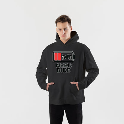 Need Bike Hoodie – Şardonlu Kalın Unisex Motosiklet Kapüşonlu Sweatshirt - Hoodie Collection
