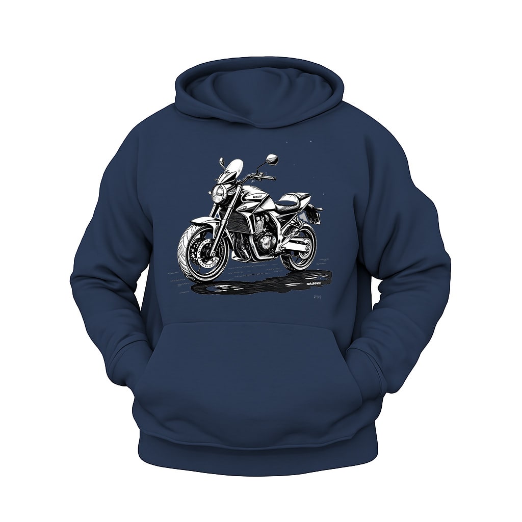 Siyah Adventure Motosiklet Hoodie – Şardonlu Kalın Unisex Motosiklet Kapüşonlu Sweatshirt - Hoodie Collection