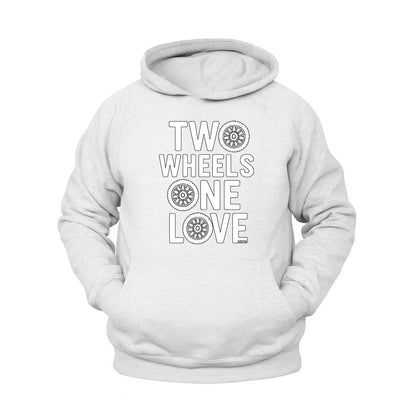 İki Teker Bir Aşk Hoodie – Şardonlu Kalın Unisex Motosiklet Kapüşonlu Sweatshirt - Hoodie Collection