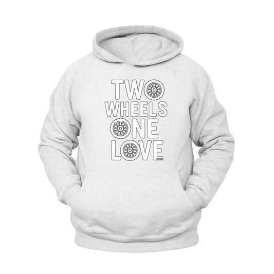 İki Teker Bir Aşk Hoodie – Şardonlu Kalın Unisex Motosiklet Kapüşonlu Sweatshirt - Hoodie Collection