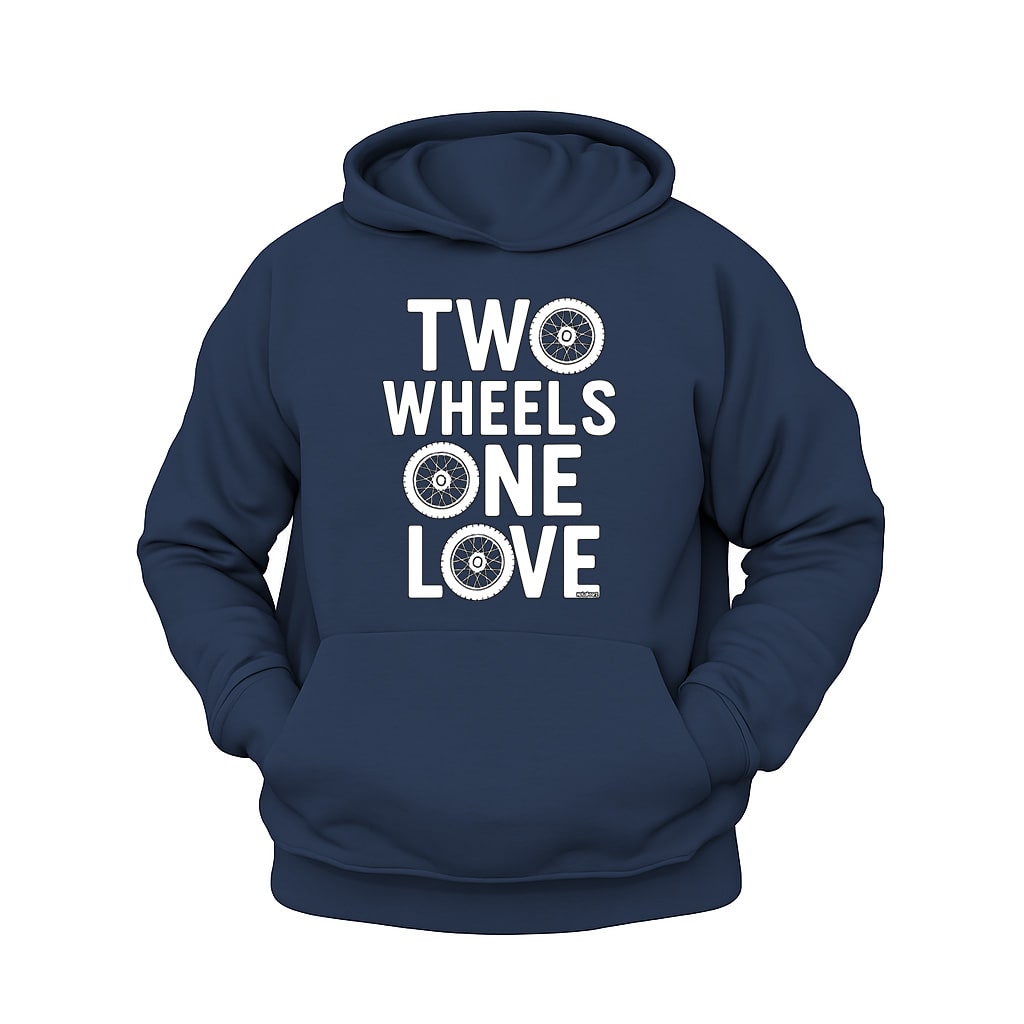 İki Teker Bir Aşk Hoodie – Şardonlu Kalın Unisex Motosiklet Kapüşonlu Sweatshirt - Hoodie Collection