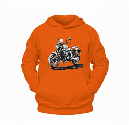 Siyah Adventure Motosiklet Hoodie – Şardonlu Kalın Unisex Motosiklet Kapüşonlu Sweatshirt - Hoodie Collection