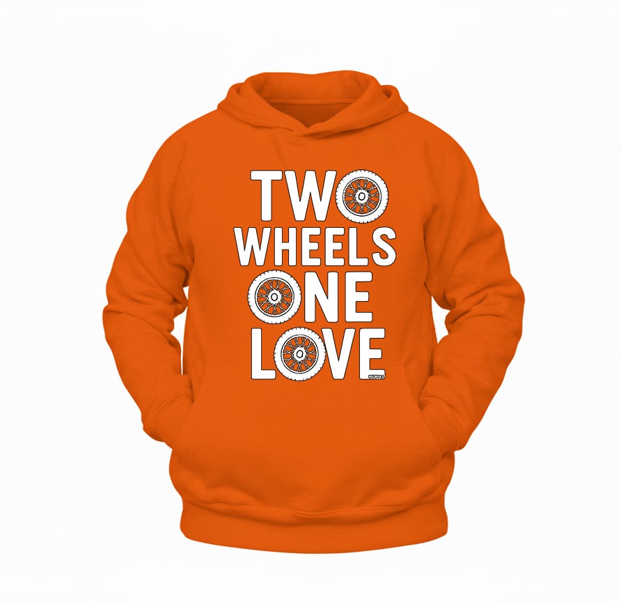 İki Teker Bir Aşk Hoodie – Şardonlu Kalın Unisex Motosiklet Kapüşonlu Sweatshirt - Hoodie Collection