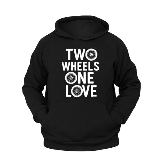 İki Teker Bir Aşk Hoodie – Şardonlu Kalın Unisex Motosiklet Kapüşonlu Sweatshirt - Hoodie Collection