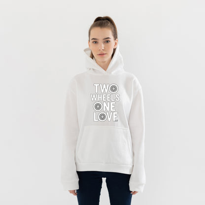 İki Teker Bir Aşk Hoodie – Şardonlu Kalın Unisex Motosiklet Kapüşonlu Sweatshirt - Hoodie Collection