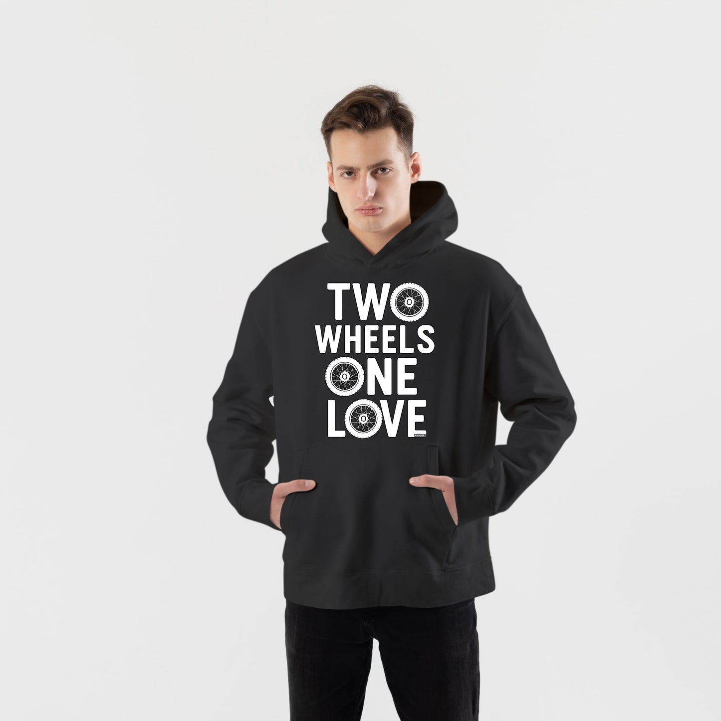 İki Teker Bir Aşk Hoodie – Şardonlu Kalın Unisex Motosiklet Kapüşonlu Sweatshirt - Hoodie Collection