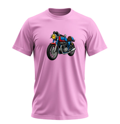 Renkli Motosiklet - 10 Farklı Renk - Unisex Rahat Kalıp Baskılı Tişört - Moto Garage Collection