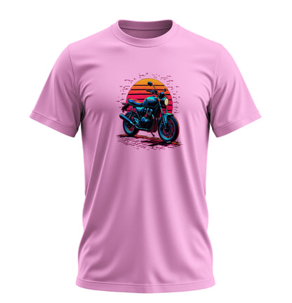 Retro Motosiklet - 10 Farklı Renk - Unisex Rahat Kalıp Baskılı Tişört - Moto Garage Collection