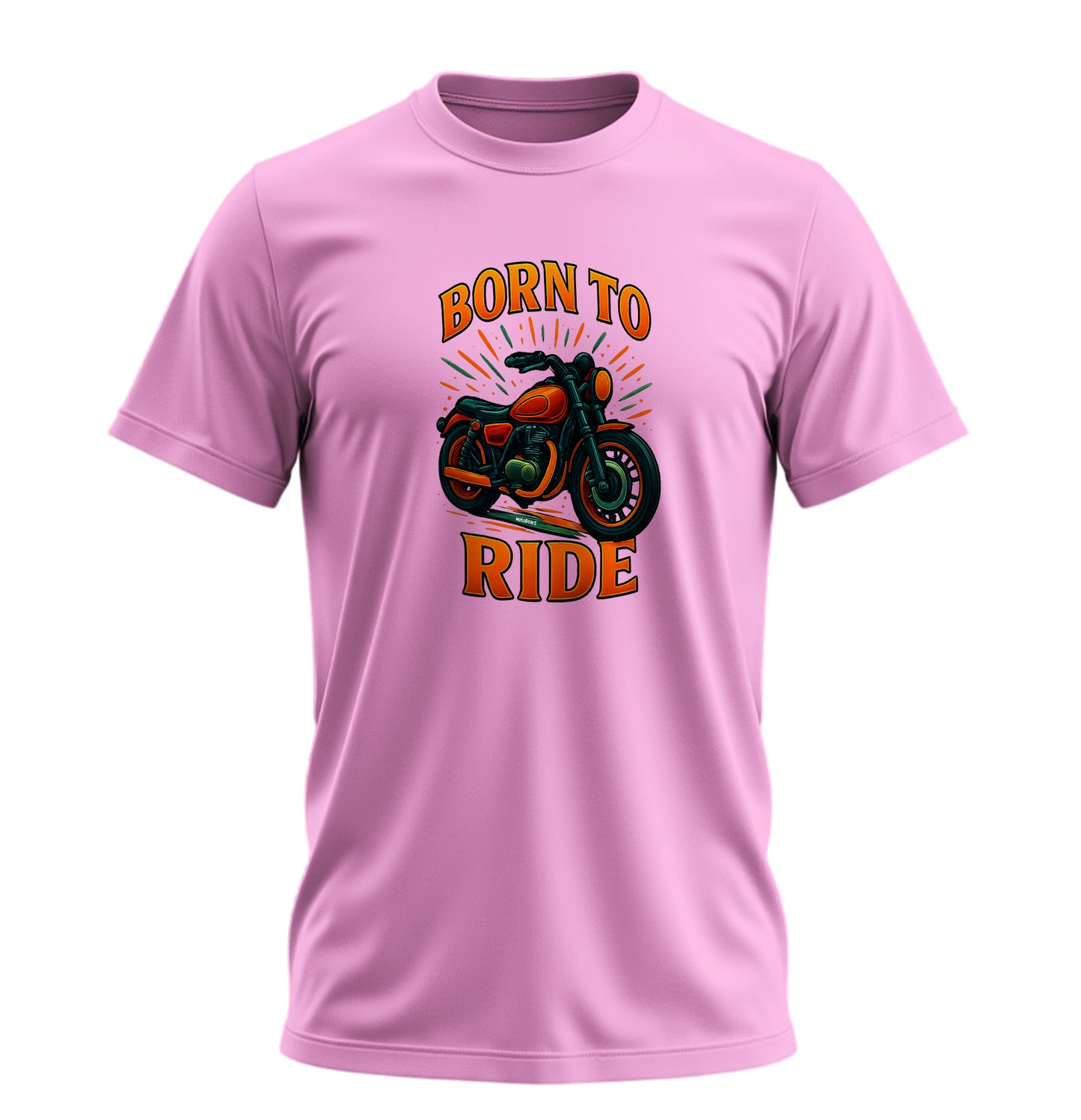 Born To Ride Motosiklet - 10 Farklı Renk - Unisex Rahat Kalıp Baskılı Tişört - Moto Garage Collection