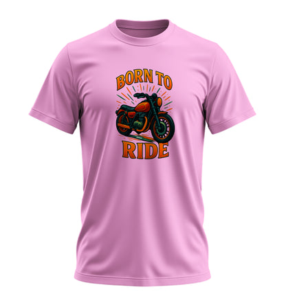 Born To Ride Motosiklet - 10 Farklı Renk - Unisex Rahat Kalıp Baskılı Tişört - Moto Garage Collection