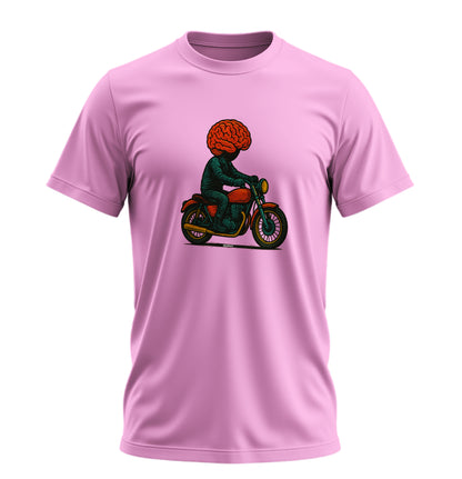 Akıllı Motorcu Motosiklet - 10 Farklı Renk - Unisex Rahat Kalıp Baskılı Tişört - Moto Garage Collection