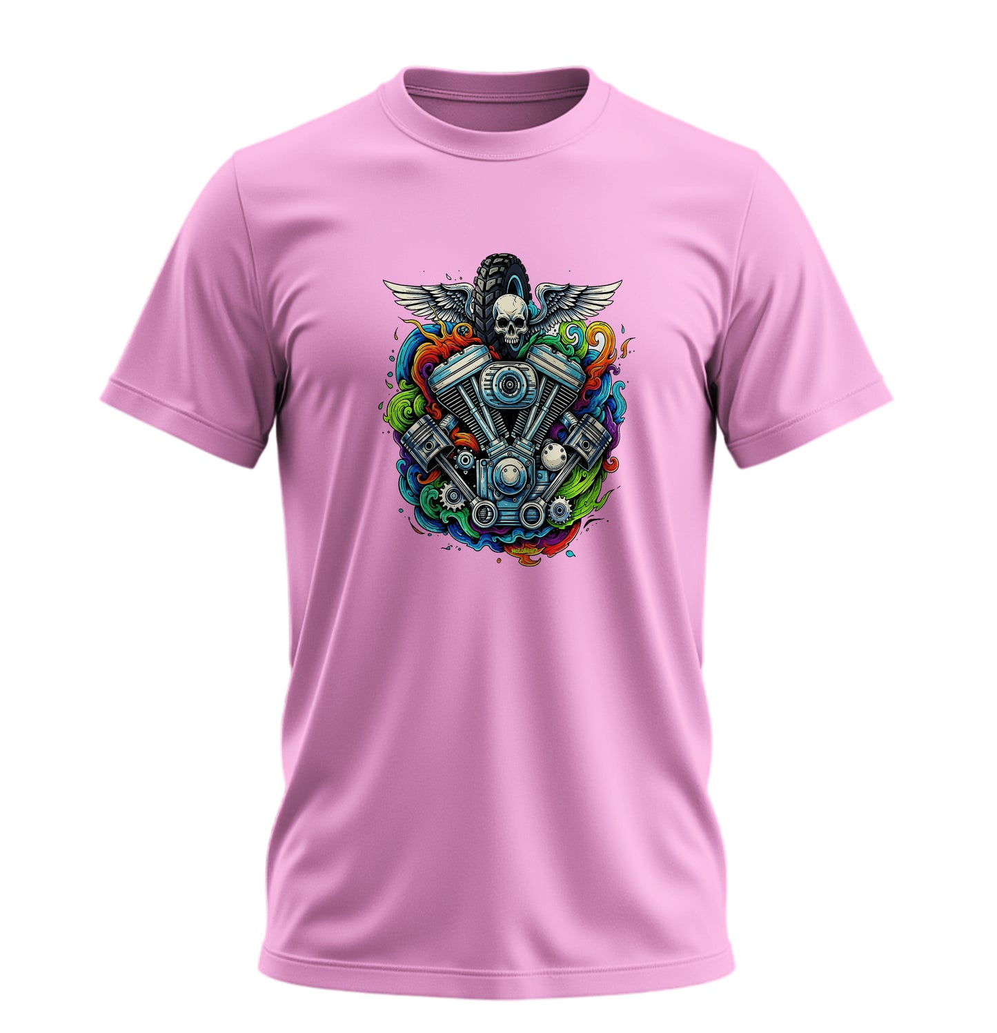 Motor Sanatı Motosiklet - 10 Farklı Renk - Unisex Rahat Kalıp Baskılı Tişört - Moto Garage Collection