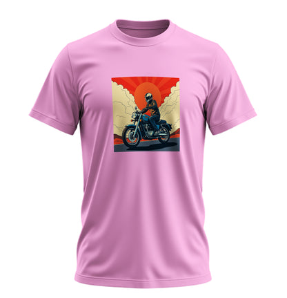 Akşam Motoru Motosiklet - 10 Farklı Renk - Unisex Rahat Kalıp Baskılı Tişört - Moto Garage Collection