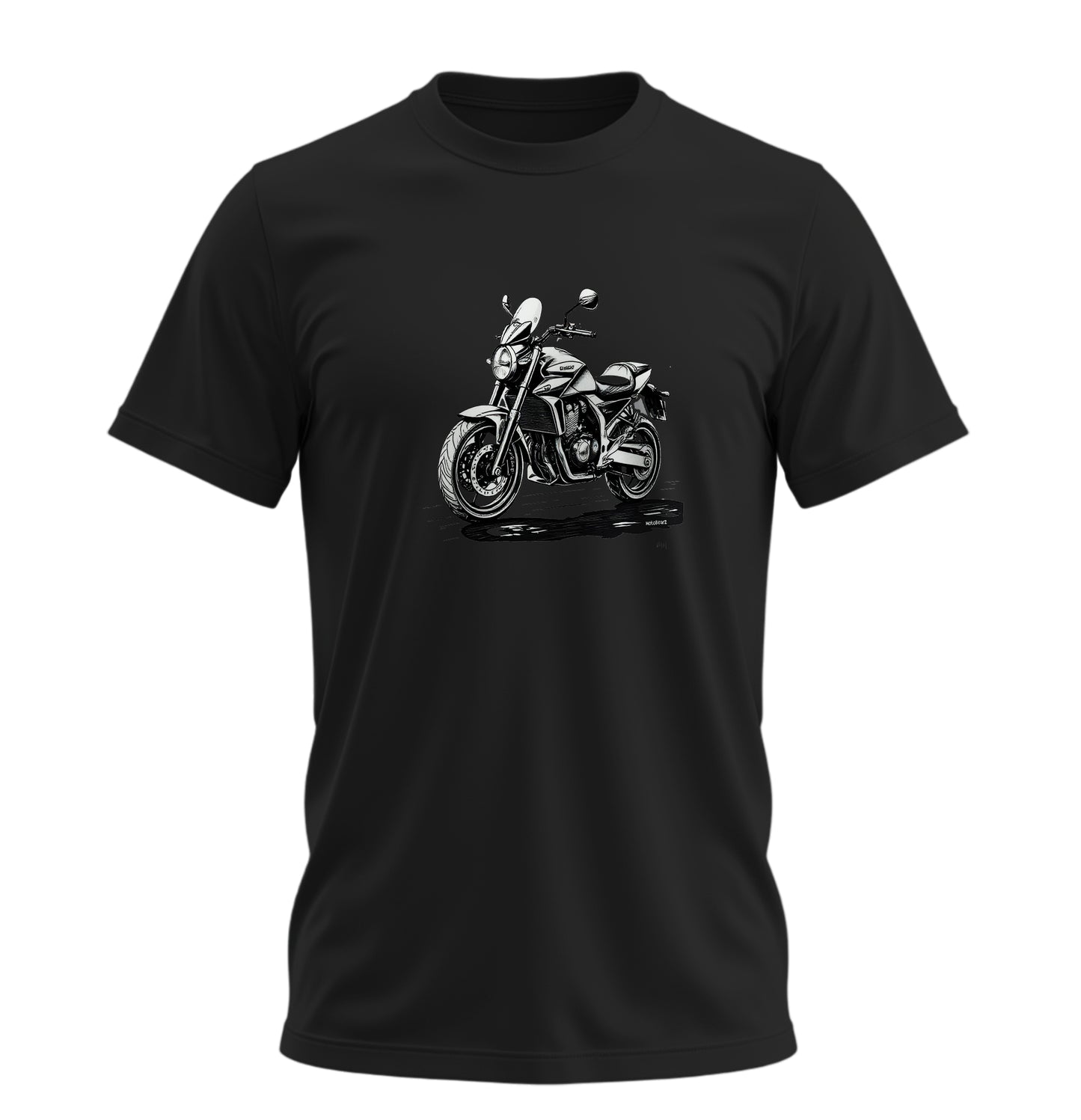 Black White Motosiklet - 10 Farklı Renk - Unisex Rahat Kalıp Baskılı Tişört - Moto Garage Collection