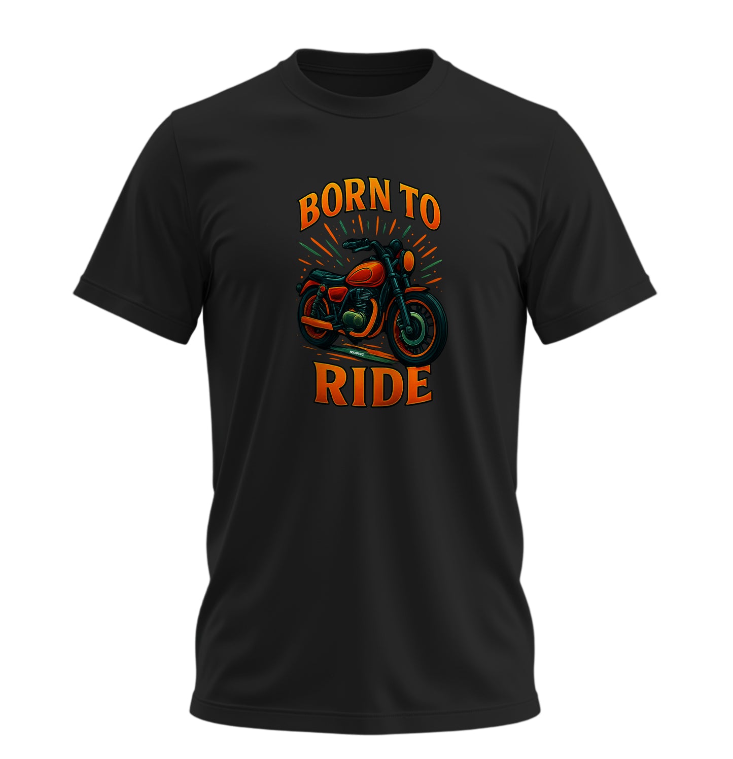 Born To Ride Motosiklet - 10 Farklı Renk - Unisex Rahat Kalıp Baskılı Tişört - Moto Garage Collection