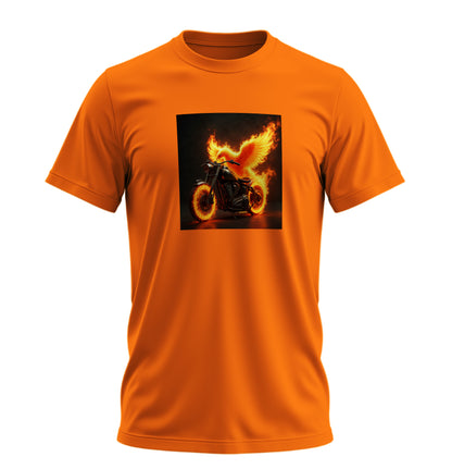 Fire Bird Motosiklet - 10 Farklı Renk - Unisex Rahat Kalıp Baskılı Tişört - Moto Garage Collection