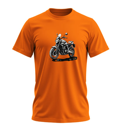 Black White Motosiklet - 10 Farklı Renk - Unisex Rahat Kalıp Baskılı Tişört - Moto Garage Collection