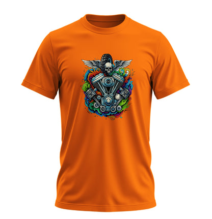 Motor Sanatı Motosiklet - 10 Farklı Renk - Unisex Rahat Kalıp Baskılı Tişört - Moto Garage Collection